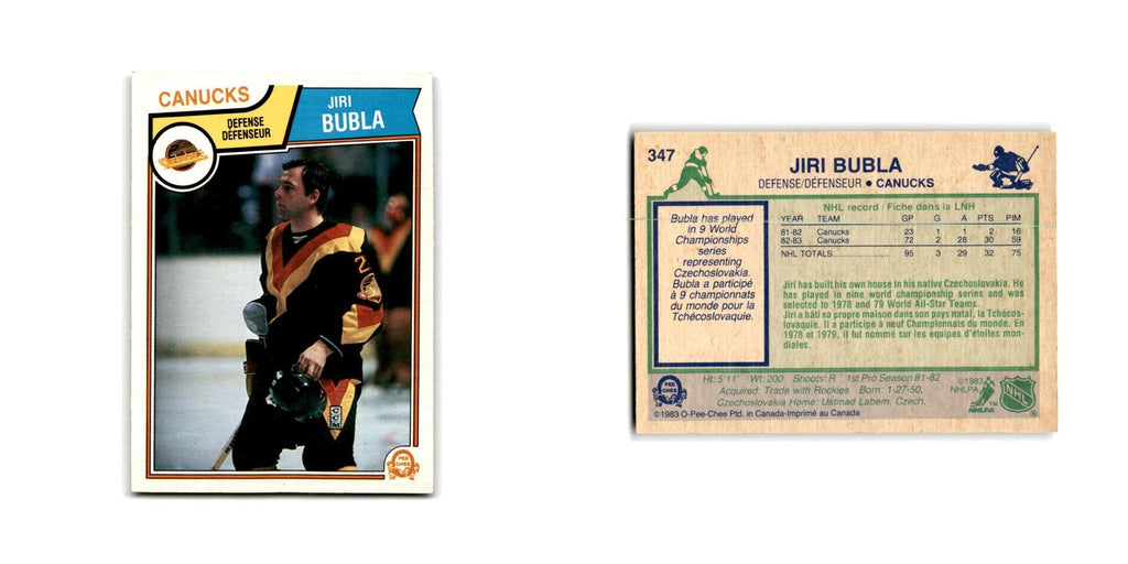 1983 O-Pee-Chee Jiri Bubla RC Vancouver Canucks #347