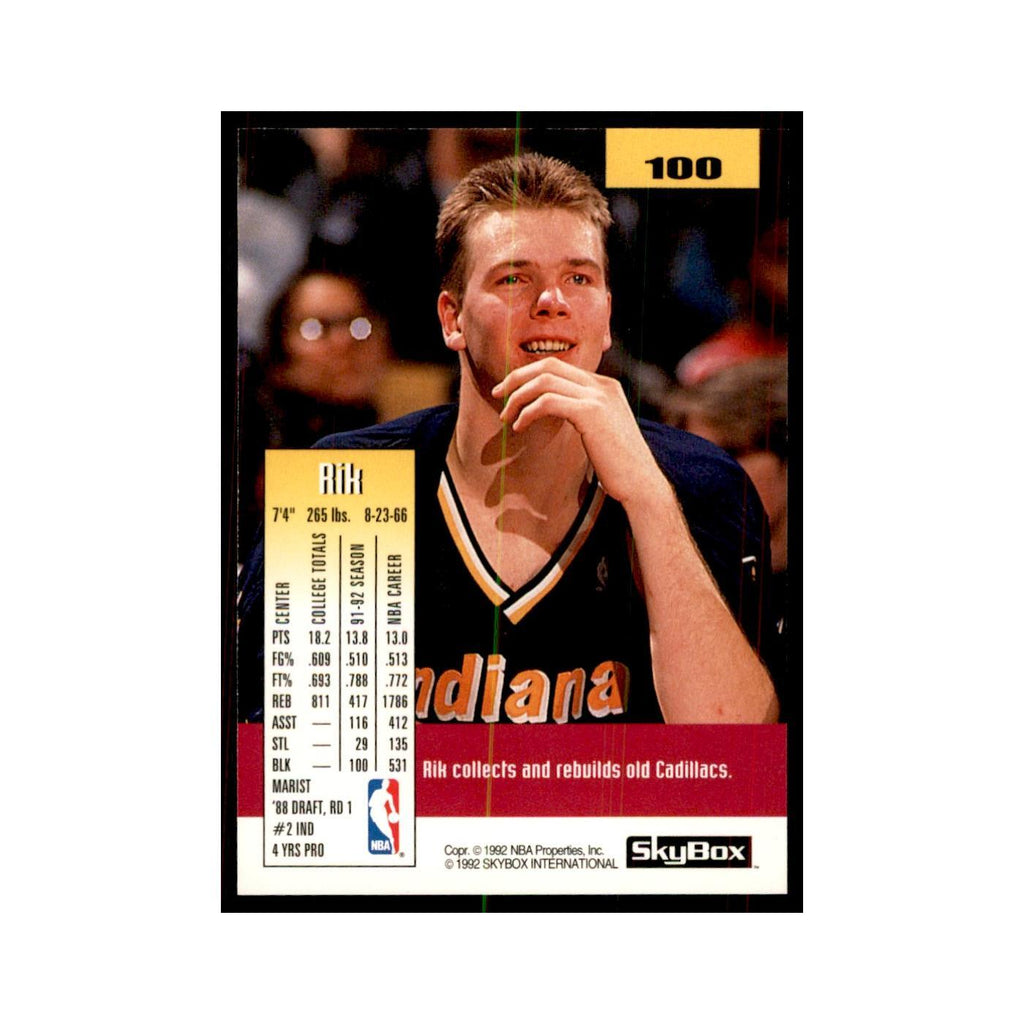 1992 SkyBox Rik Smits Basketball Cards #100