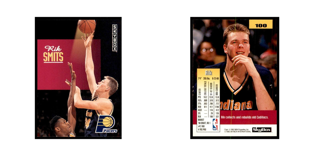 1992 SkyBox Rik Smits Basketball Cards #100