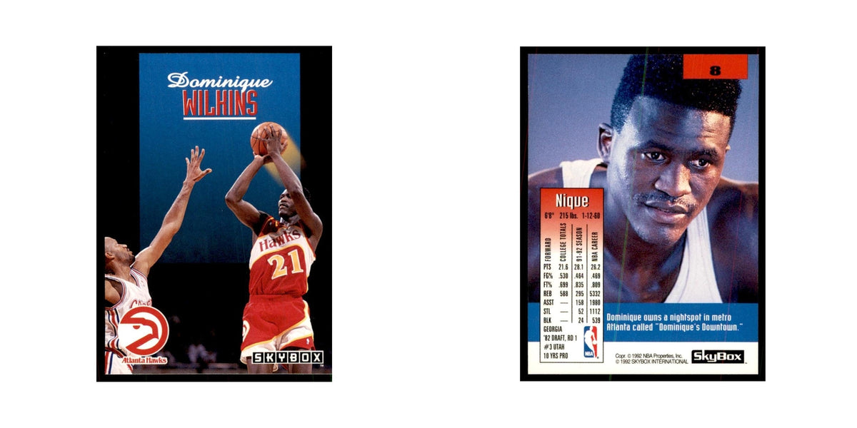 1992 SkyBox Dominique Wilkins Basketball Cards #8