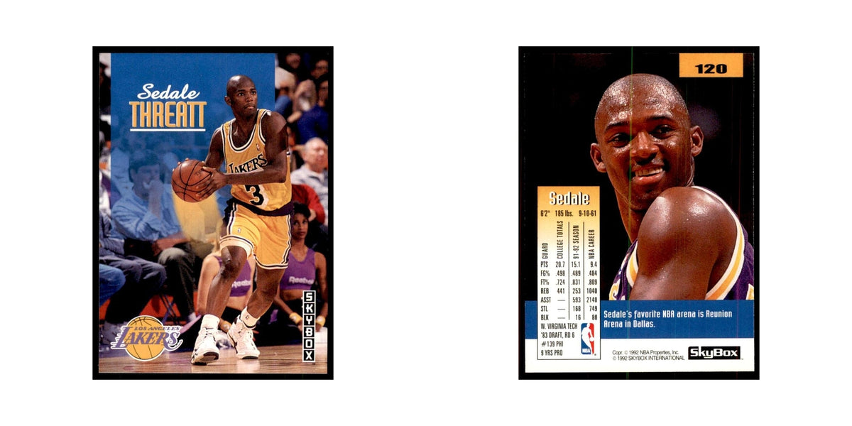 1992 SkyBox Sedale Threatt Basketball Cards #120