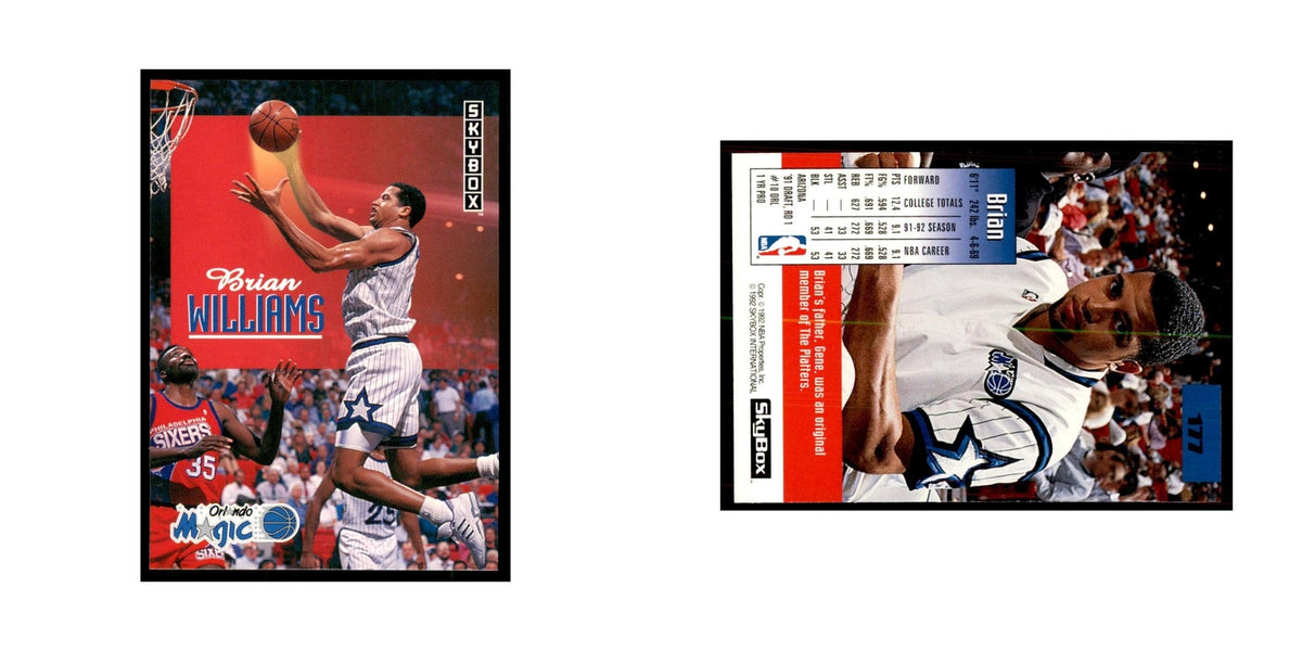 1992 SkyBox Brian Williams Basketball Cards #177