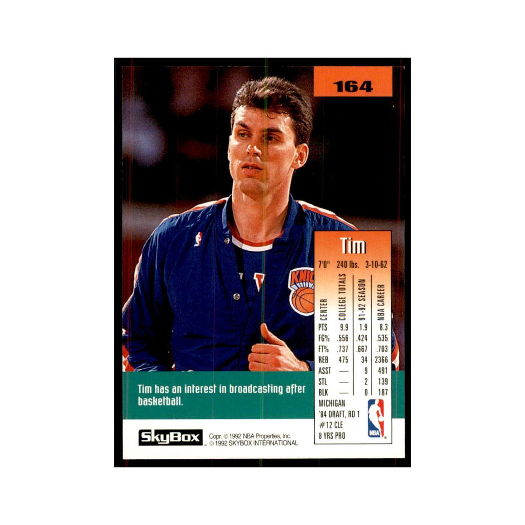 1992 SkyBox Tim McCormick Basketball Cards #164