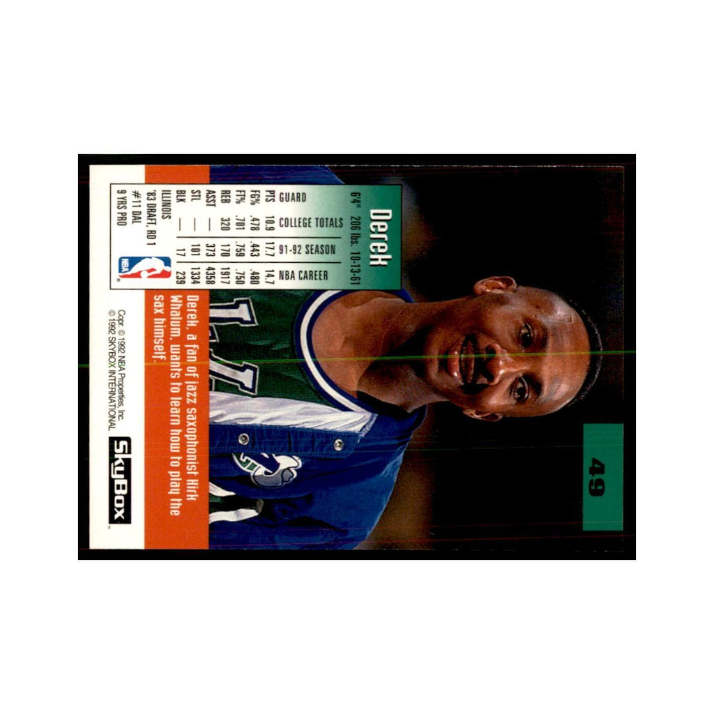 1992 SkyBox Derek Harper Basketball Cards #49