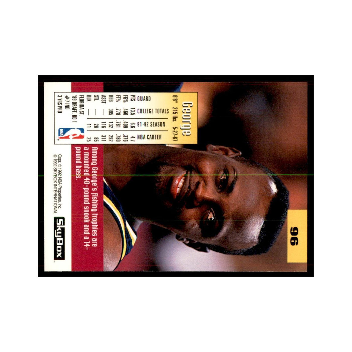 1992 SkyBox George McCloud Basketball Cards #96