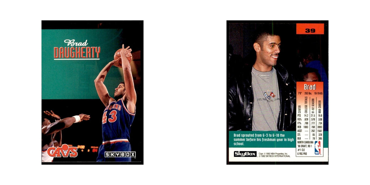 1992 SkyBox Brad Daugherty Basketball Cards #39