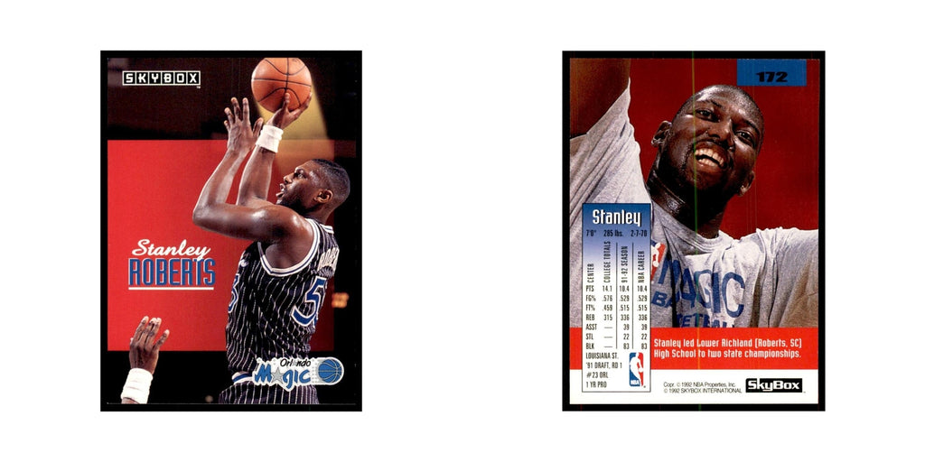 1992 SkyBox Stanley Roberts Basketball Cards #172