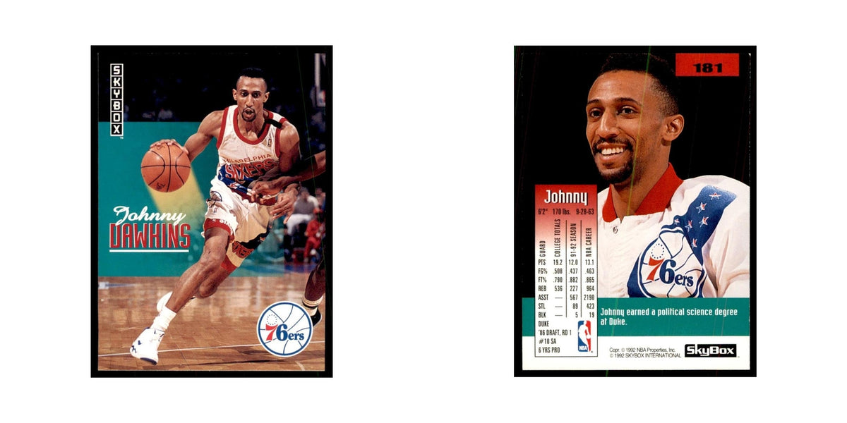 1992 SkyBox Johnny Dawkins Basketball Cards #181
