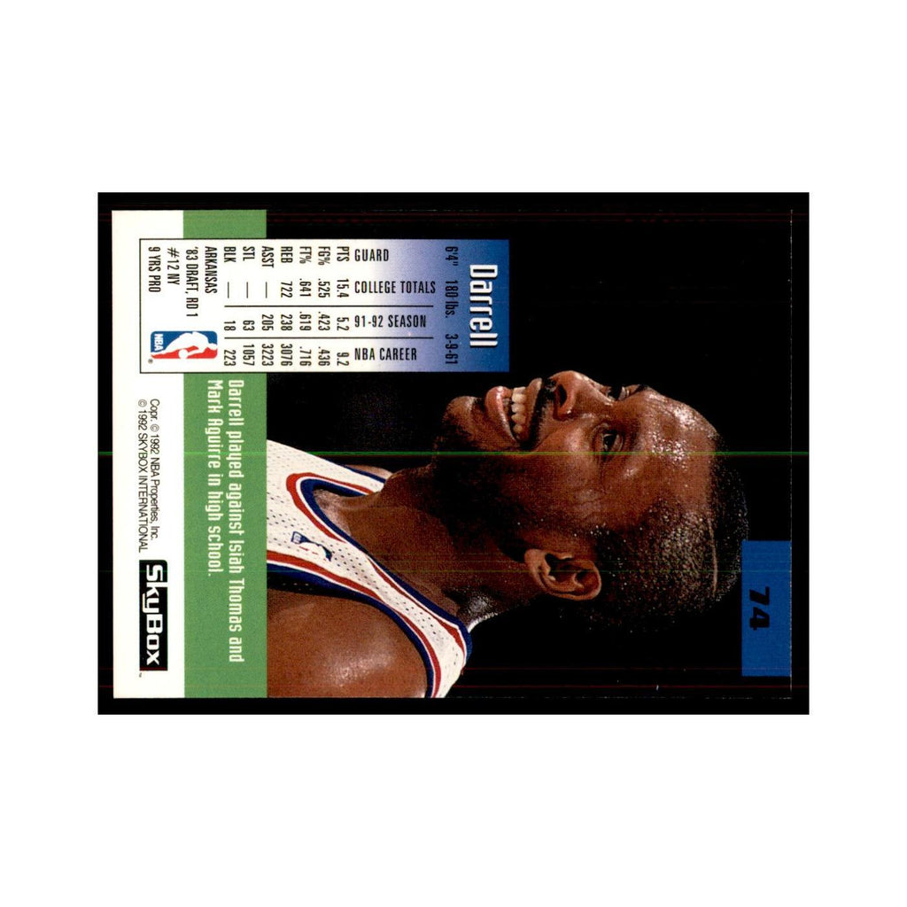 1992 SkyBox Darrell Walker Basketball Cards #74