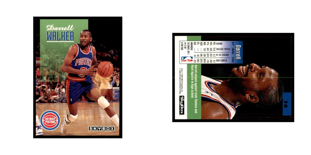 1992 SkyBox Darrell Walker Basketball Cards #74