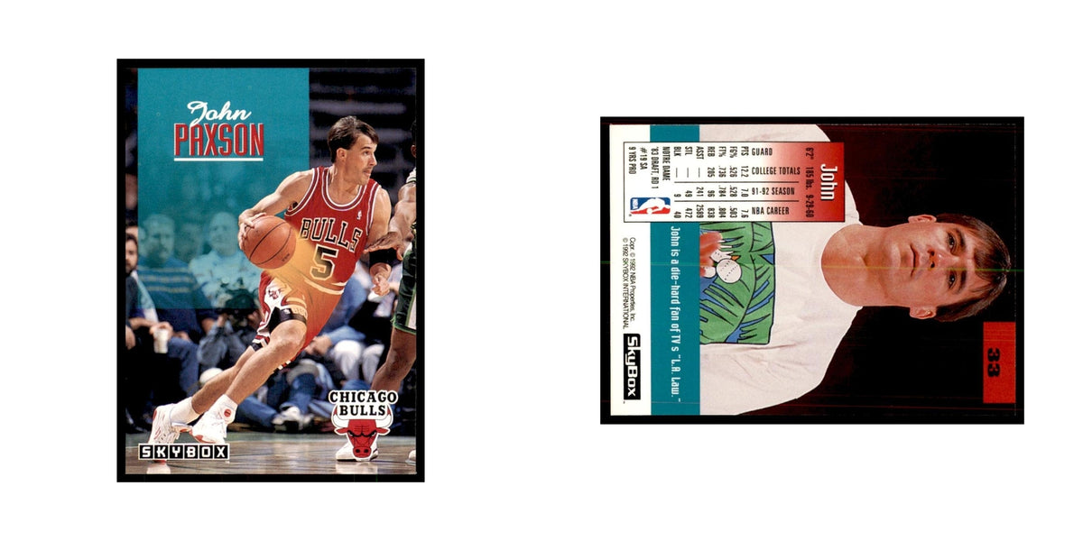 1992 SkyBox John Paxson Basketball Cards #33