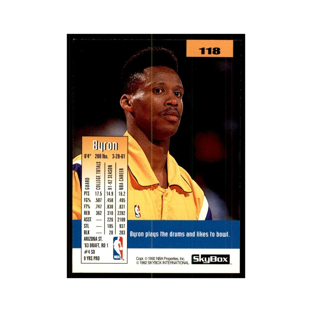 1992 SkyBox Byron Scott Basketball Cards #118
