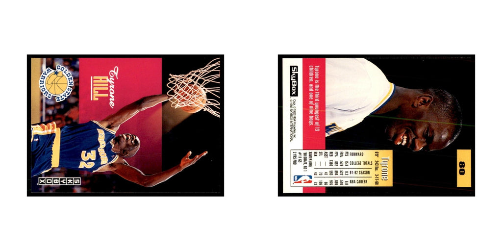 1992 SkyBox Tyrone Hill Basketball Cards #80