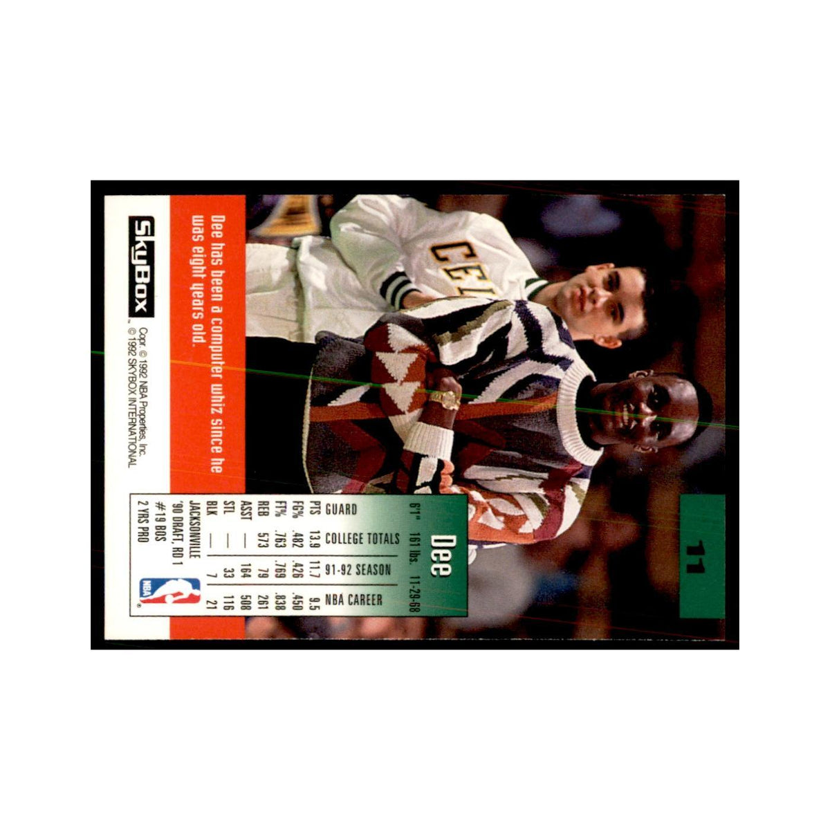 1992 SkyBox Dee Brown Basketball Cards #11