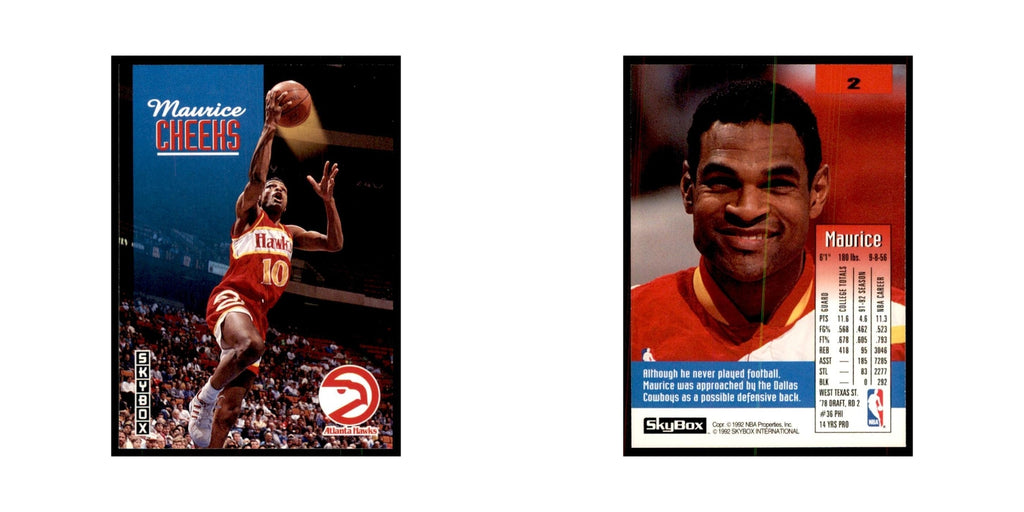 1992 SkyBox Maurice Cheeks Basketball Cards #2
