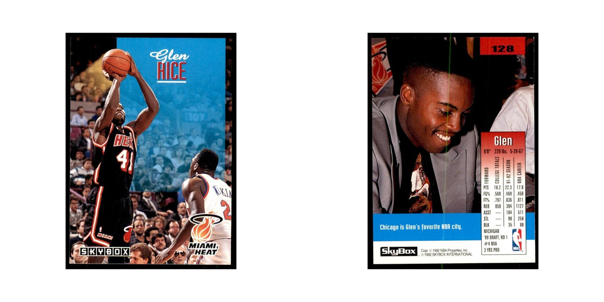1992 SkyBox Glen Rice Basketball Cards #128