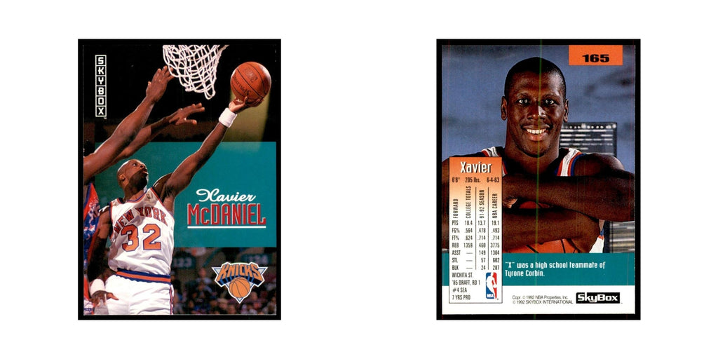 1992 SkyBox Xavier McDaniel Basketball Cards #165
