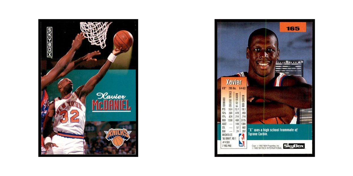 1992 SkyBox Xavier McDaniel Basketball Cards #165