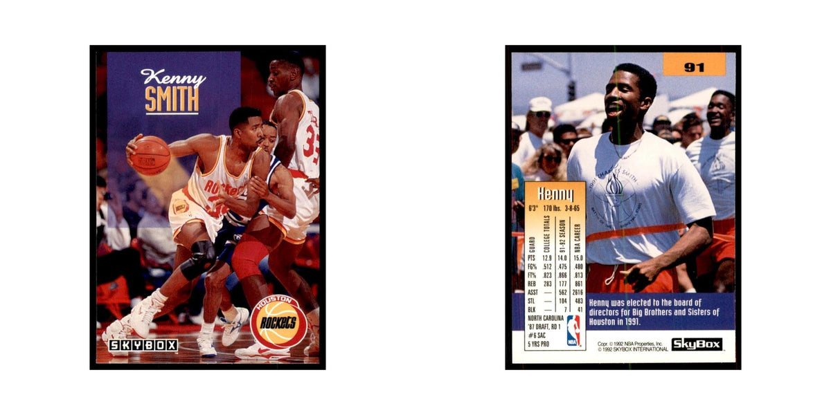 1992 SkyBox Kenny Smith Basketball Cards #91