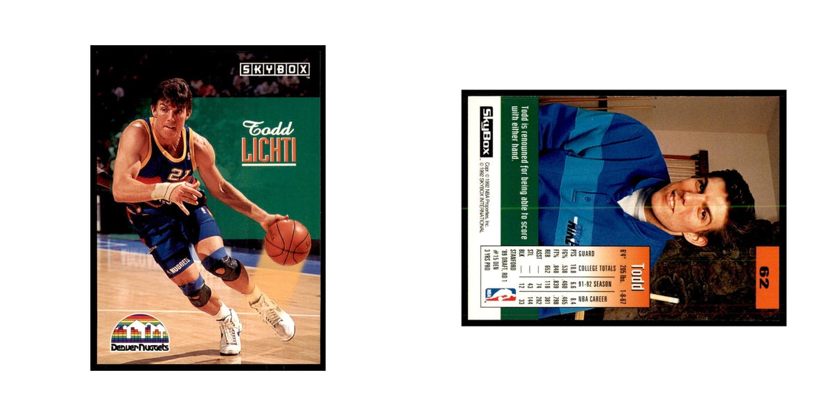 1992 SkyBox Todd Lichti Basketball Cards #62