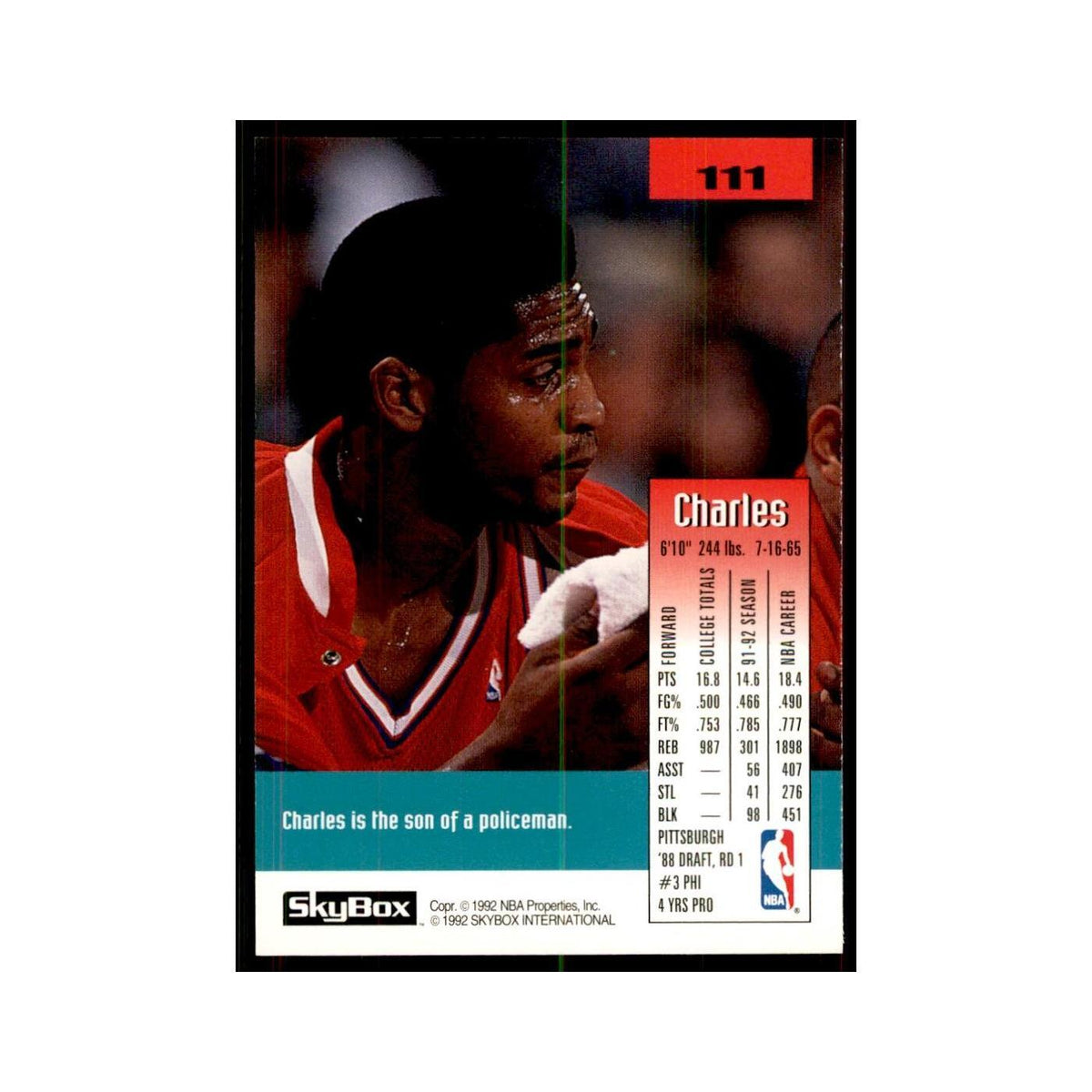 1992 SkyBox Charles Smith Basketball Cards #111