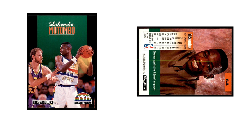 1992 SkyBox Dikembe Mutombo Basketball Cards #64