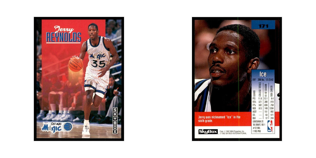 1992 SkyBox Jerry Reynolds Basketball Cards #171
