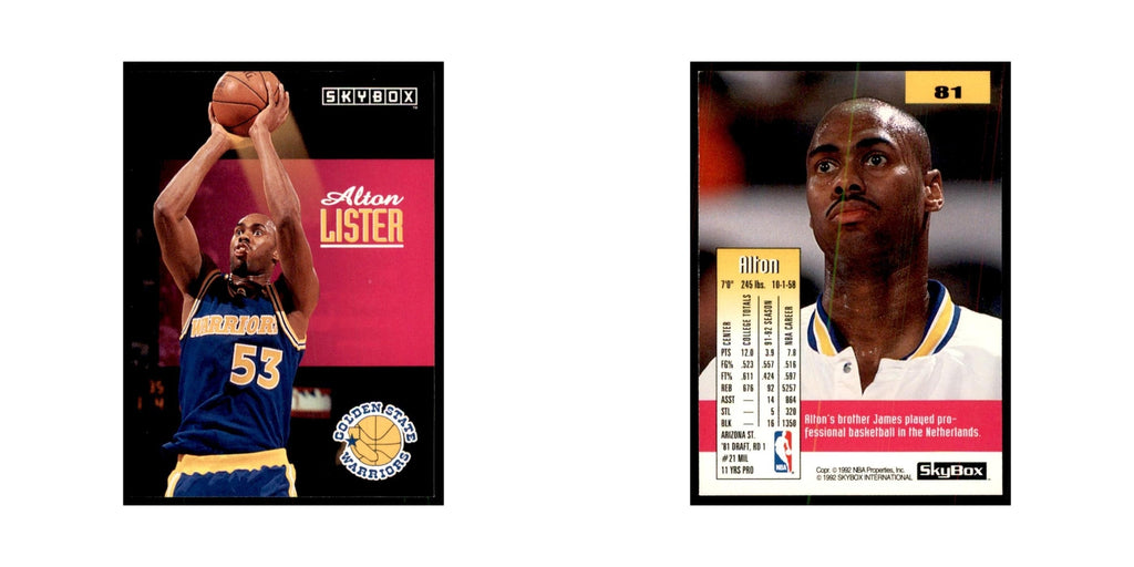 1992 SkyBox Alton Lister Basketball Cards #81