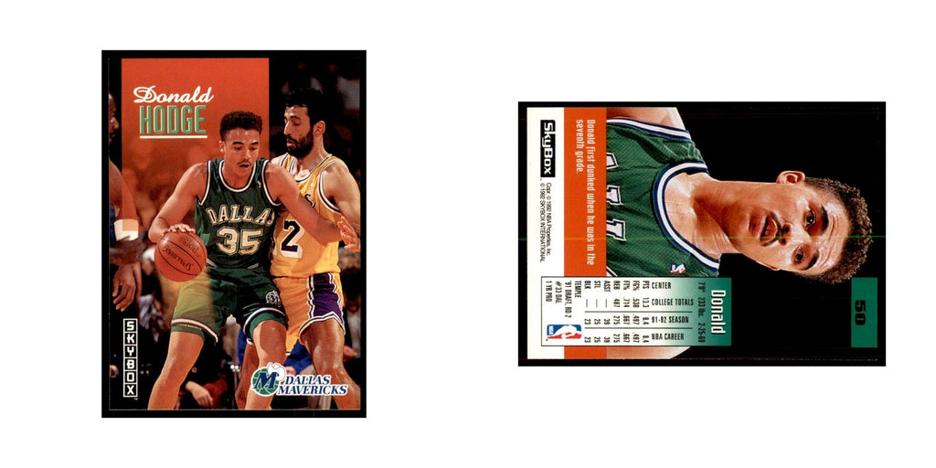 1992 SkyBox Donald Hodge Basketball Cards #50