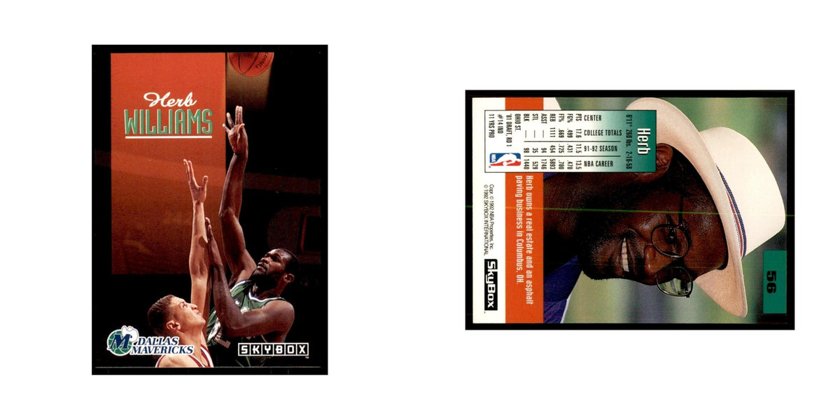 1992 SkyBox Herb Williams Basketball Cards #56
