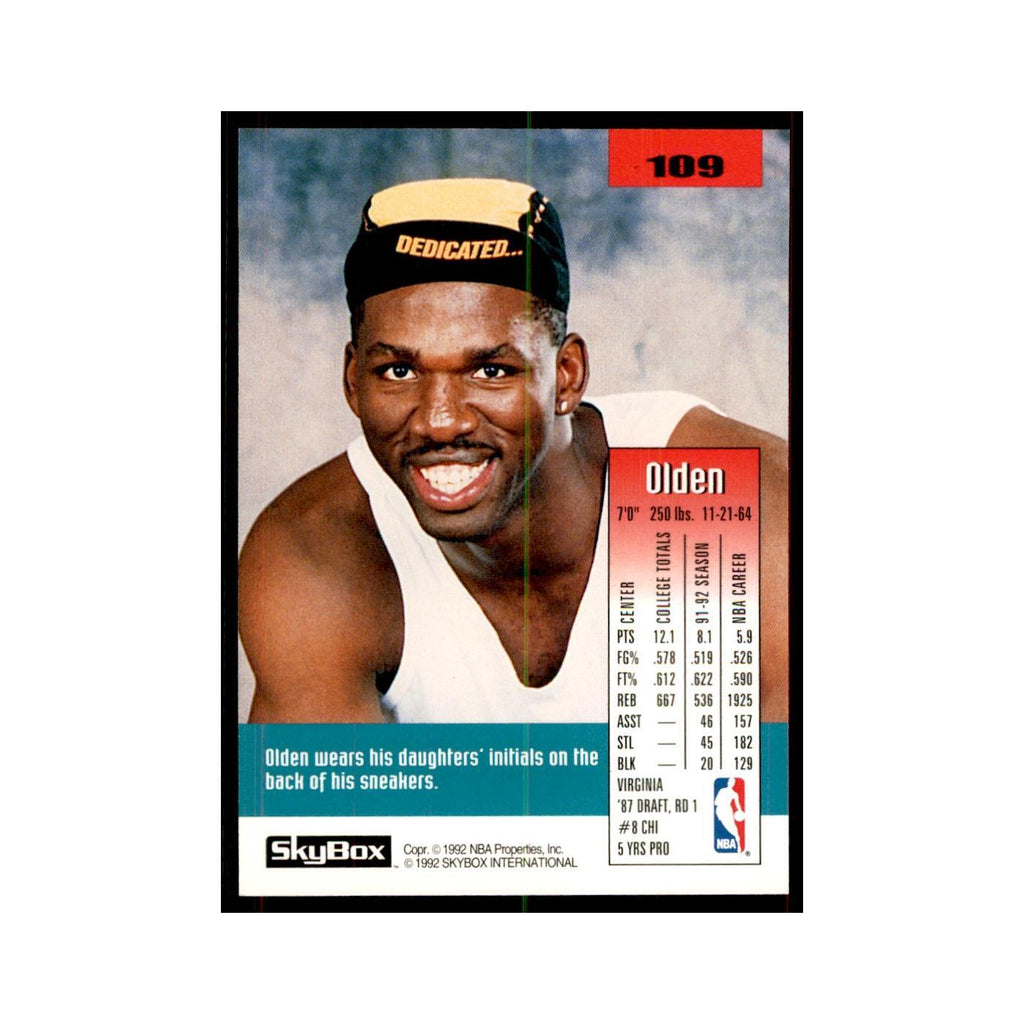 1992 SkyBox Olden Polynice Basketball Cards #109