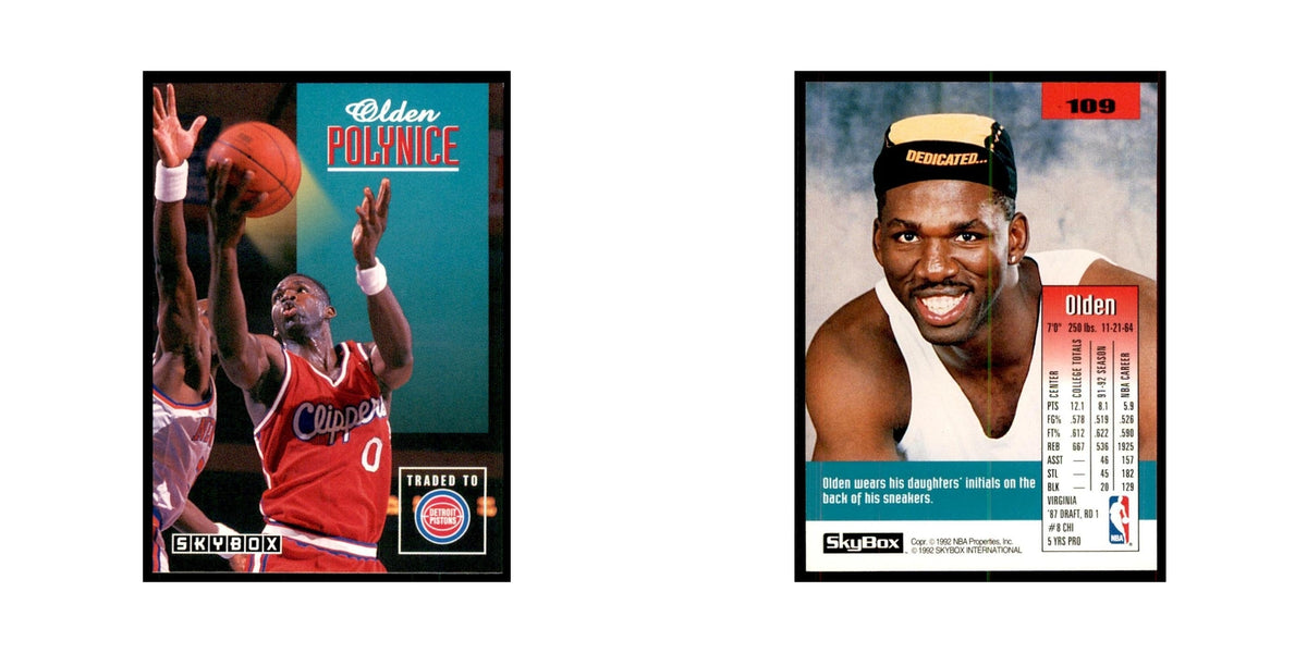 1992 SkyBox Olden Polynice Basketball Cards #109