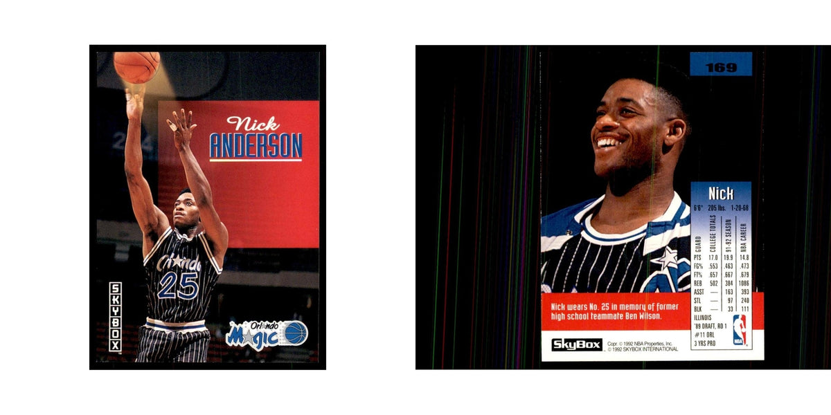 1992 SkyBox Nick Anderson Basketball Cards #169