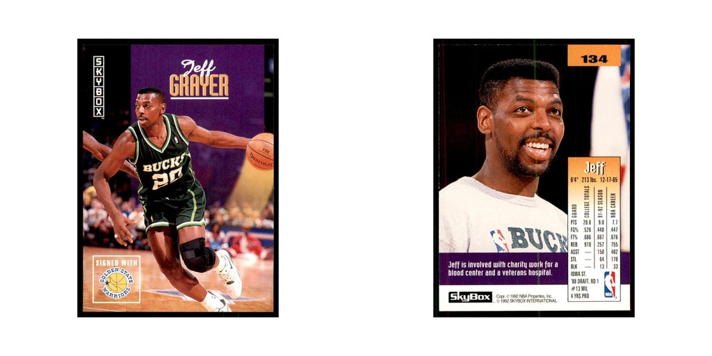 1992 SkyBox Jeff Grayer Basketball Cards #134