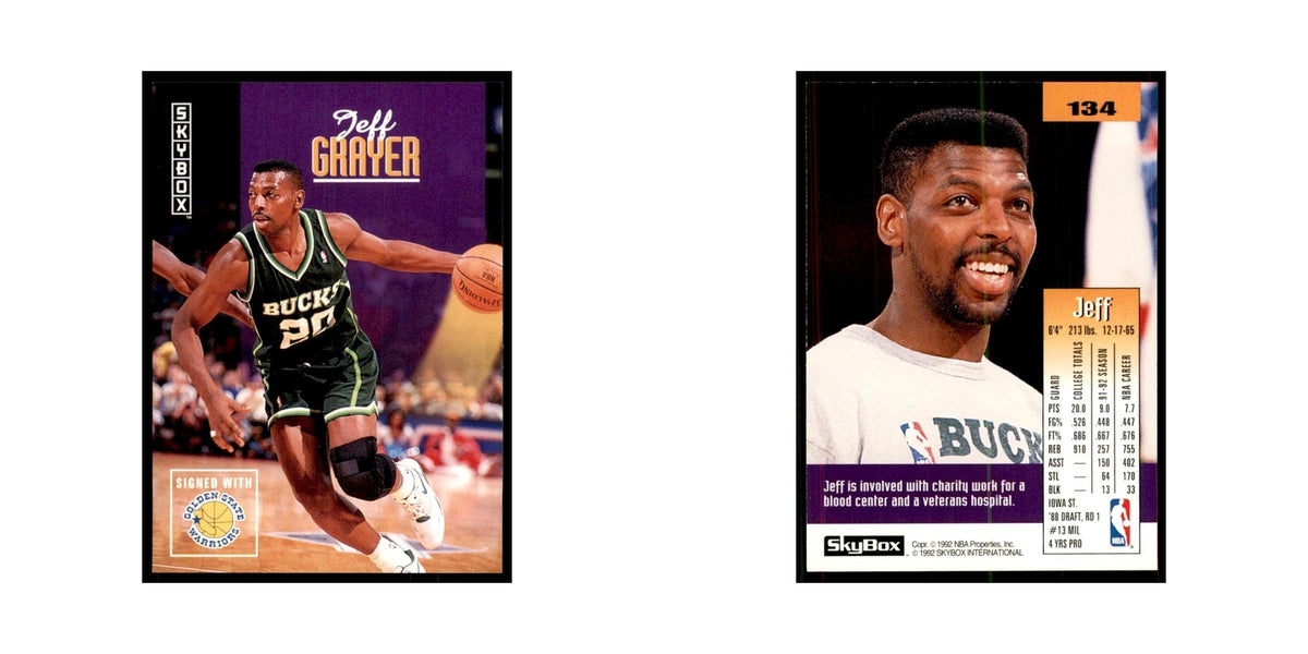 1992 SkyBox Jeff Grayer Basketball Cards #134