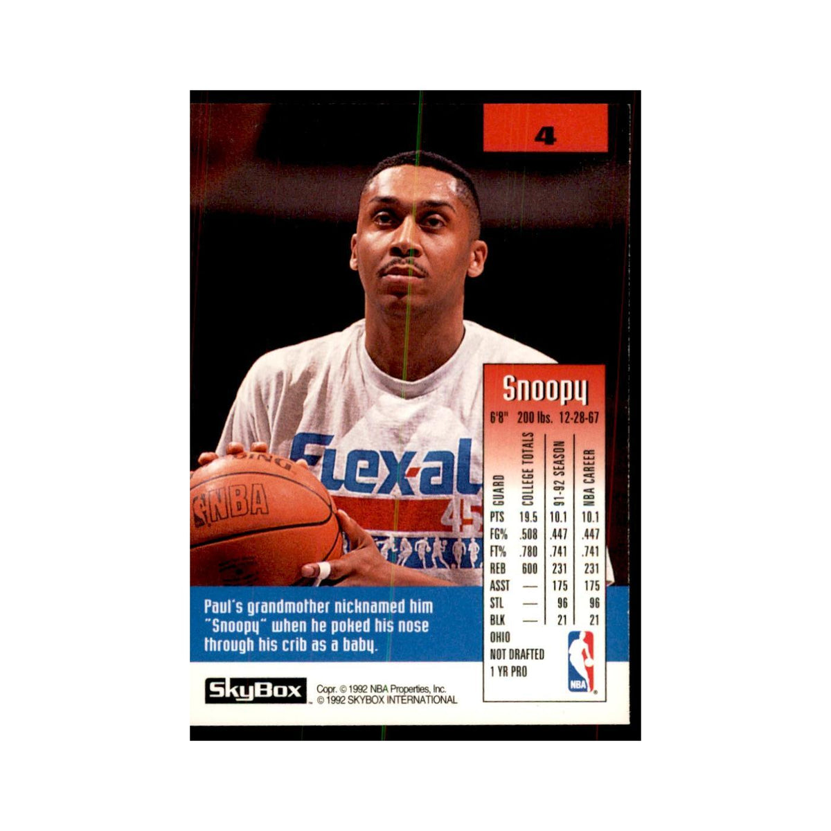 1992 SkyBox Paul Graham Basketball Cards #4
