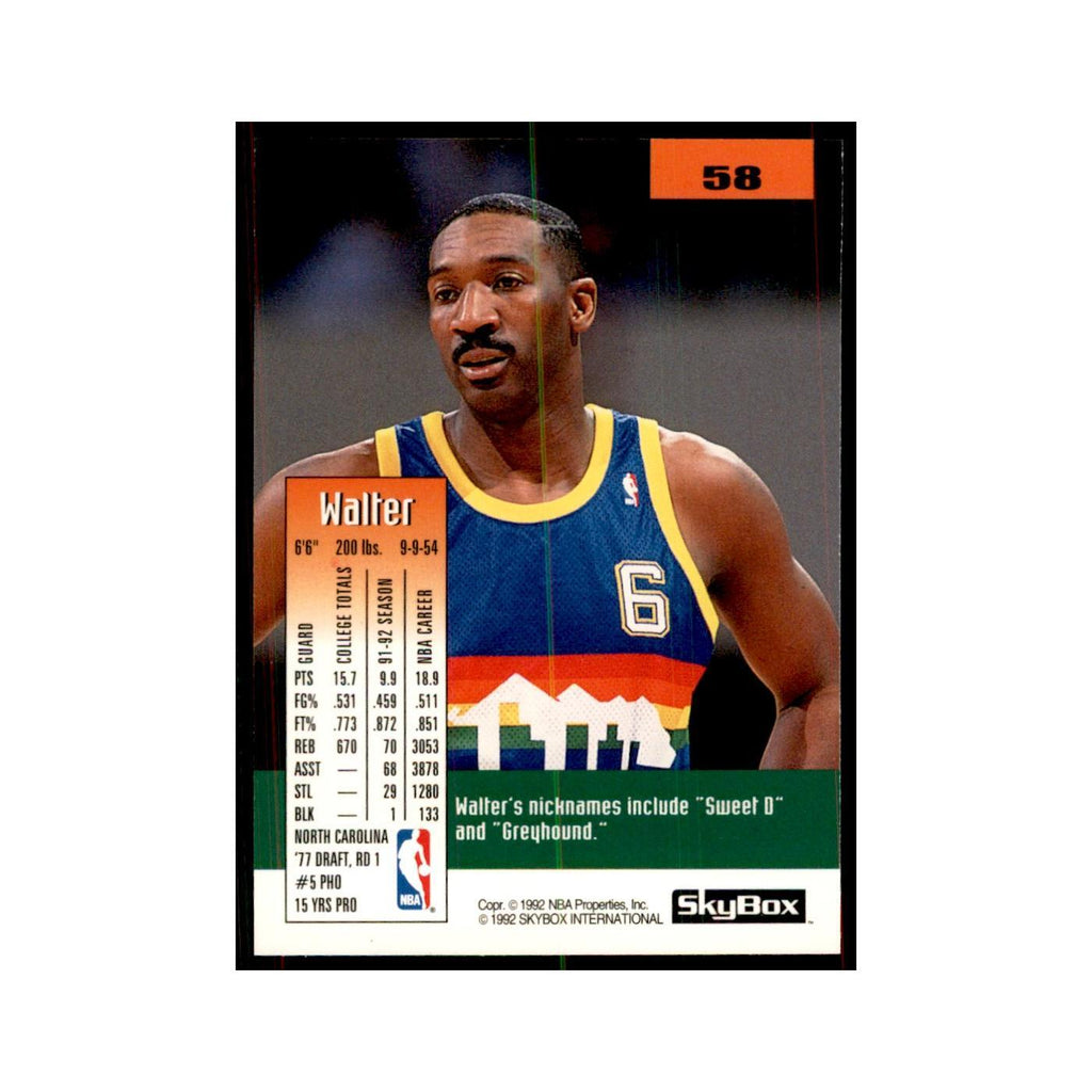 1992 SkyBox Walter Davis Basketball Cards #58