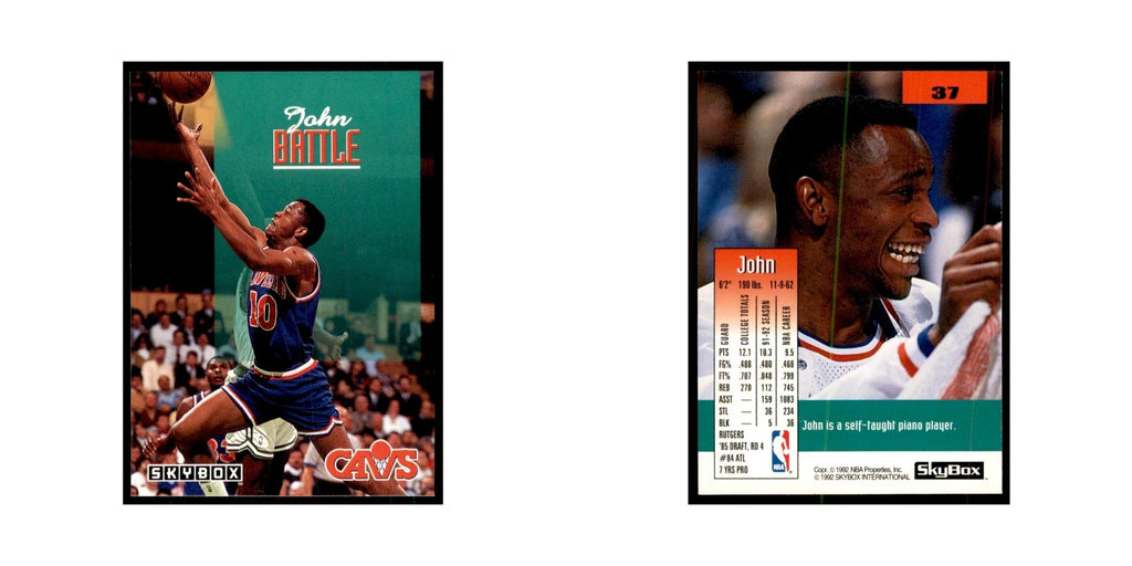 1992 SkyBox John Battle Basketball Cards #37