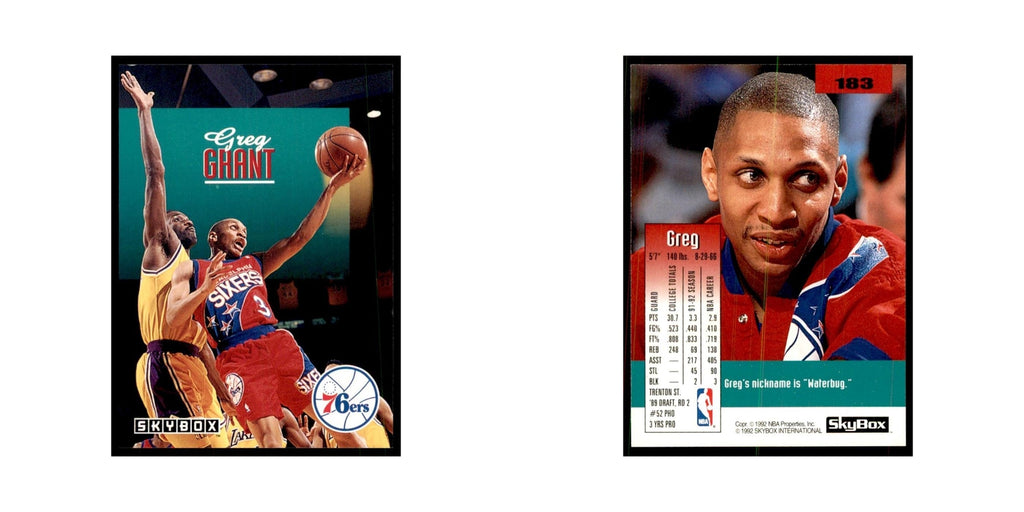 1992 SkyBox Greg Grant Basketball Cards #183