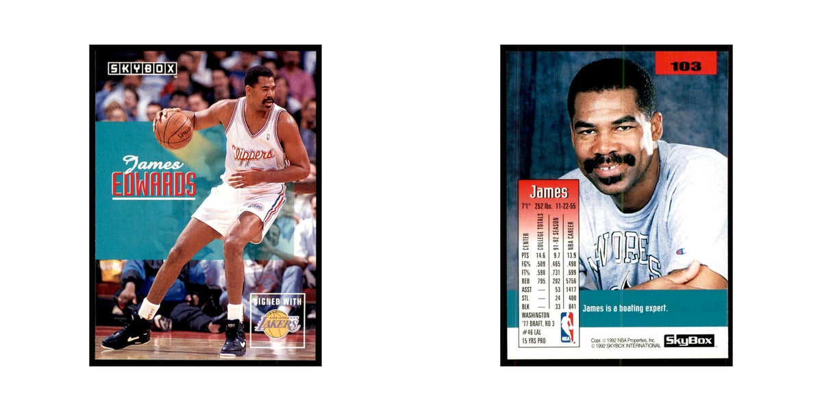 1992 SkyBox James Edwards Basketball Cards #103