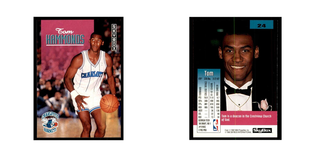 1992 SkyBox Tom Hammonds Basketball Cards #24