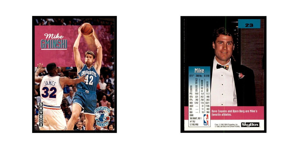 1992 SkyBox Mike Gminski Basketball Cards #23