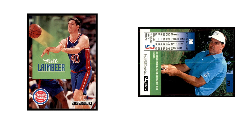 1992 SkyBox Bill Laimbeer Basketball Cards #70