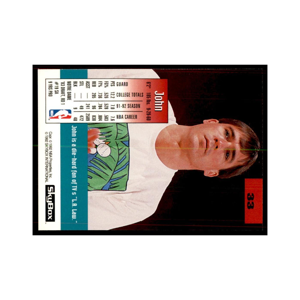 1992 SkyBox John Paxson Basketball Cards #33
