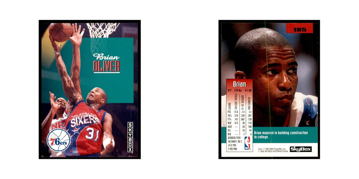 1992 SkyBox Brian Oliver Basketball Cards #185