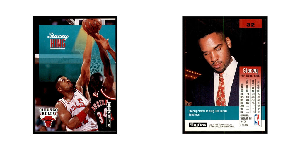 1992 SkyBox Stacey King Basketball Cards #32
