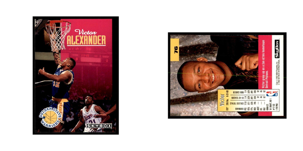 1992 SkyBox Victor Alexander Basketball Cards #76