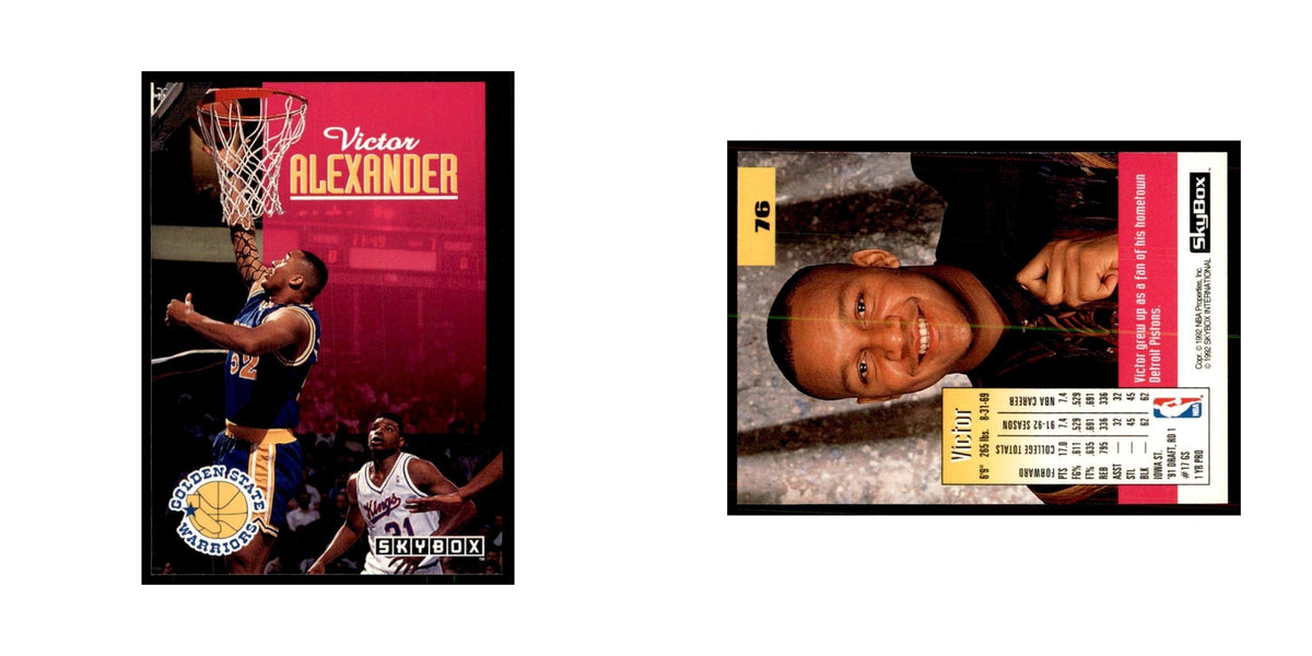 1992 SkyBox Victor Alexander Basketball Cards #76