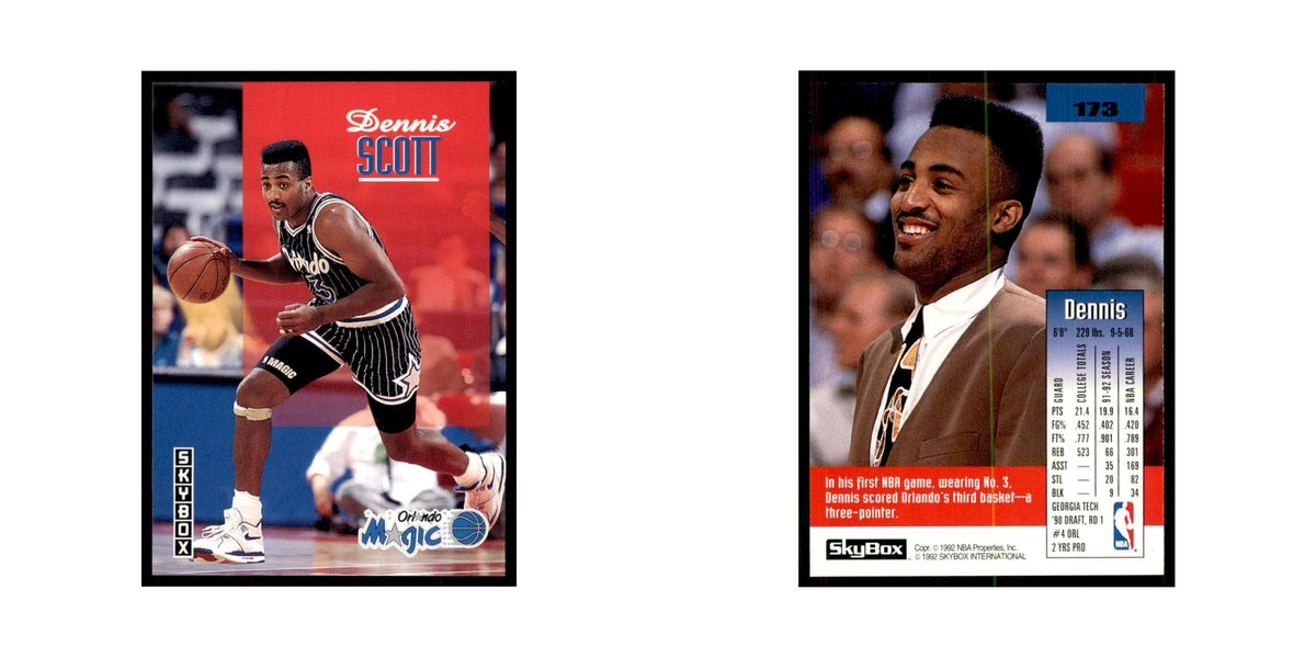 1992 SkyBox Dennis Scott Basketball Cards #173