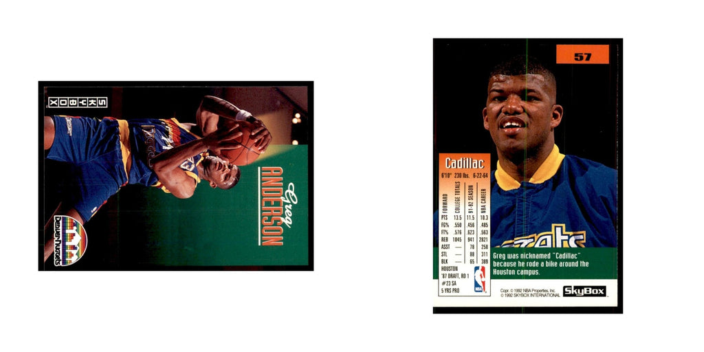1992 SkyBox Greg Anderson Basketball Cards #57